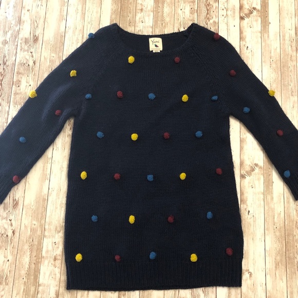 ModCloth Yumi Knitwear Multicolor Pom Pom Sweater - Picture 3 of 9